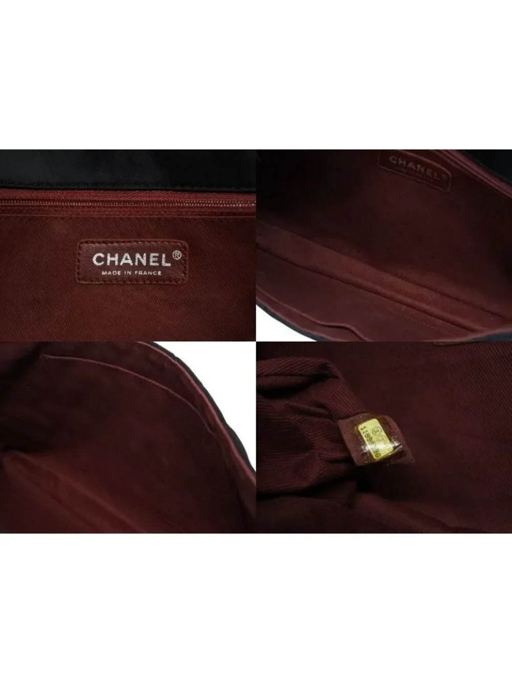 Chanel Quilted Jumbo CC Logo Chain Shoulder Bag Single Flap Black White Silver